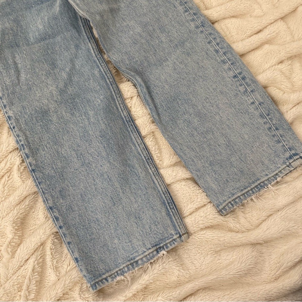 Abercrombie & Fitch 90s Straight Ultra High Rise jeans criss-cross waist Sz 27/4 - Picture 6 of 8